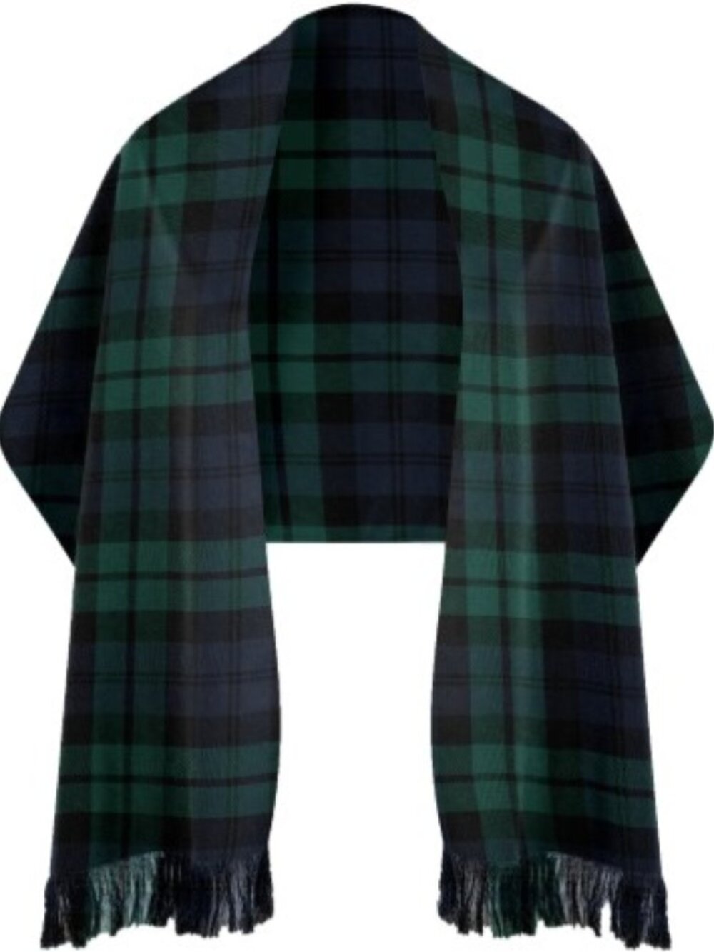 NWOT Large Blackwatch Plaid Shawl/Stole - James Pringle Weavers